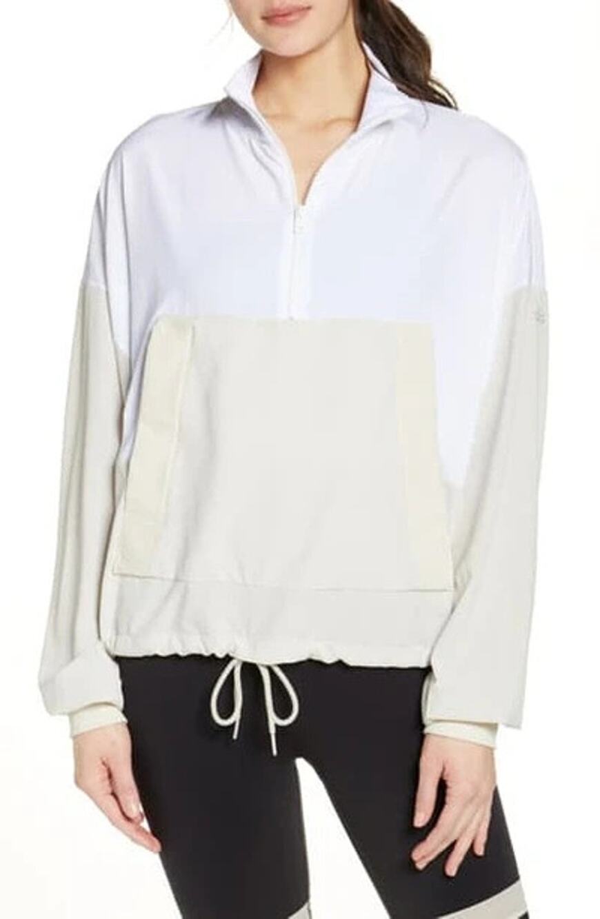 ALO Yoga City women Half Zip Track Pullover Jacket Windbreaker Y2K L A010322
